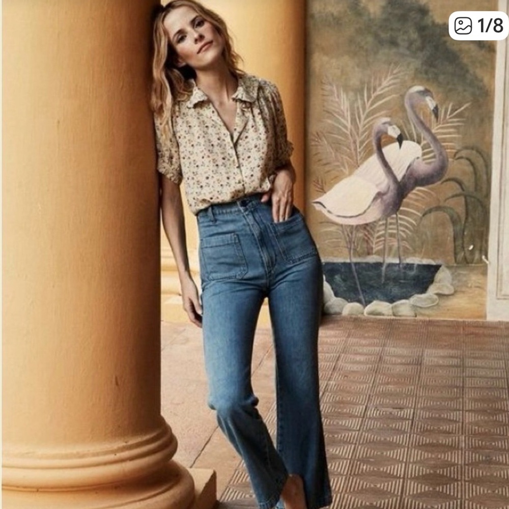 Doen Blue Flare & Wide Leg Jeans